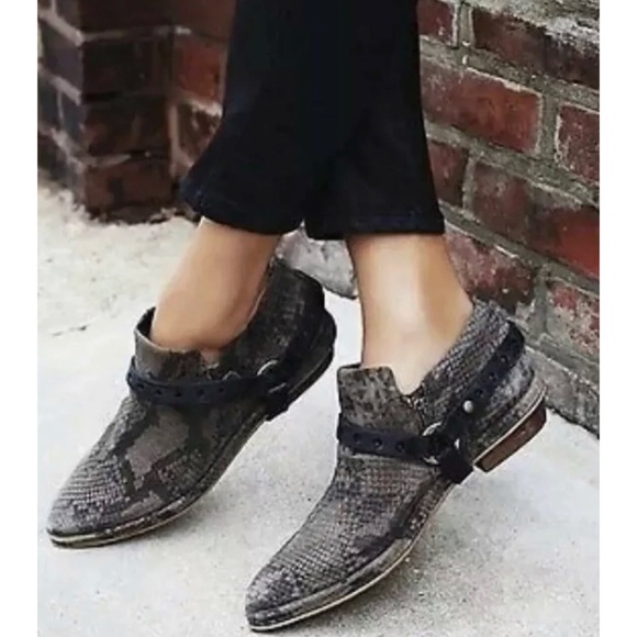 Free People Shoes - FREE PEOPLE "VICENTE" Snake Harness Booties US 11